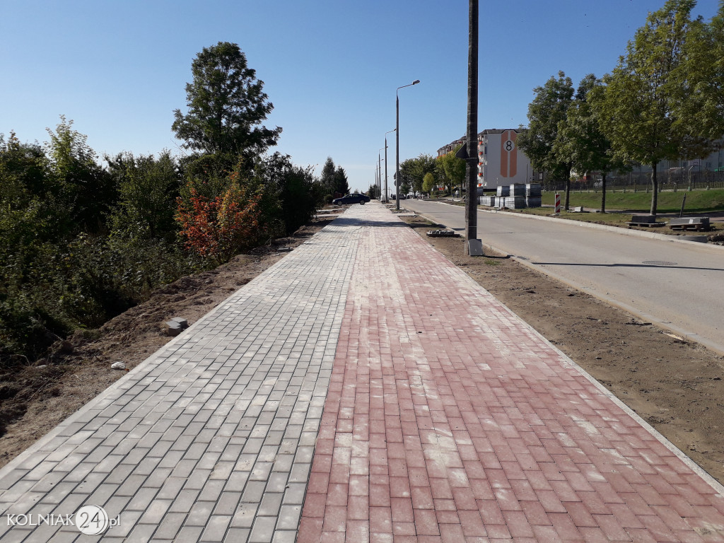 Prace budowlane na ulicy Dąbrowskiej w Kolnie