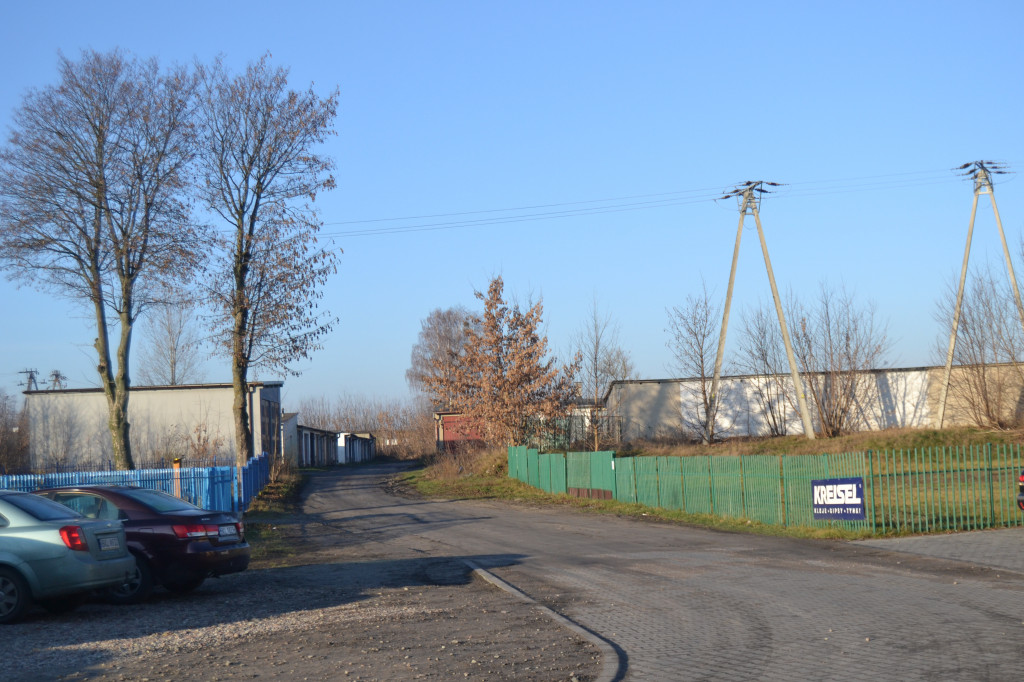 Krzaki przy garażach