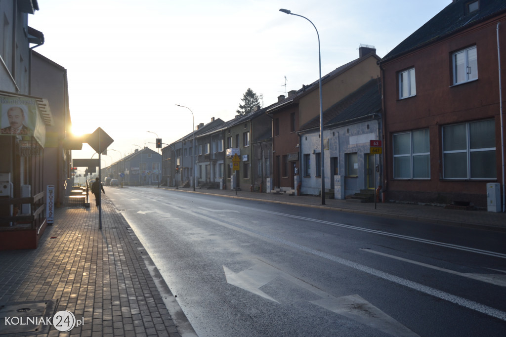 Zdjęcia drogi krajowej w grudniu
