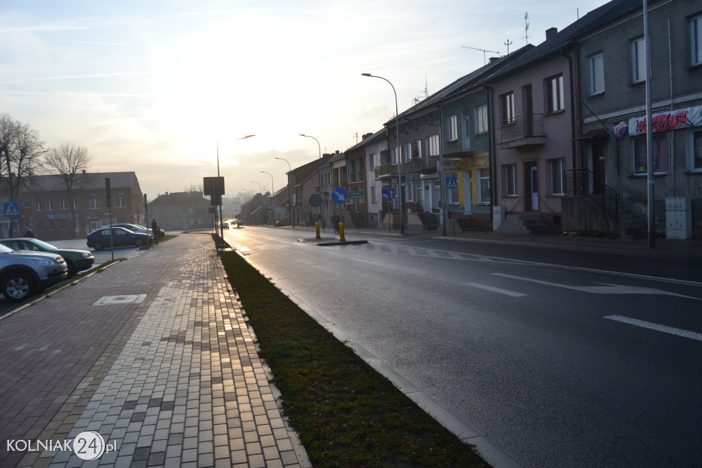 Zdjęcia drogi krajowej w grudniu