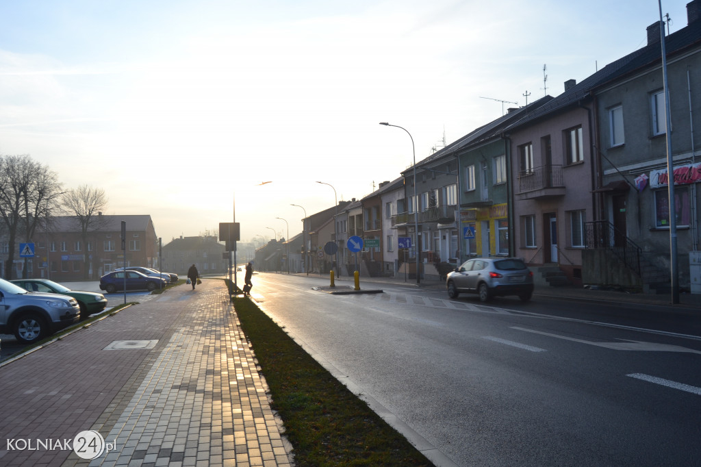 Zdjęcia drogi krajowej w grudniu
