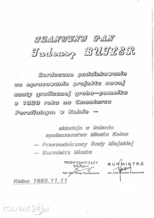 O pomniku w Kolnie