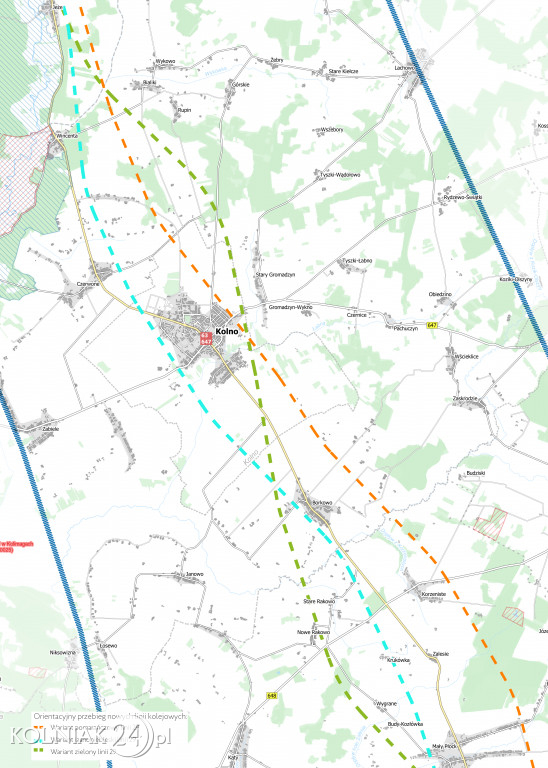 Trasa kolejowa przez Kolno