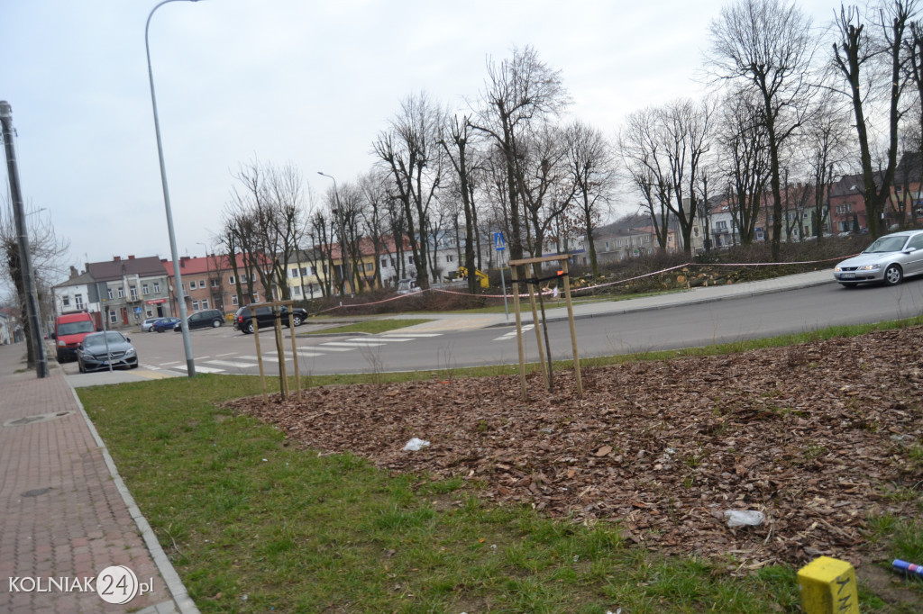 Plac Wolności w Kolnie: trwa wycinka drzew