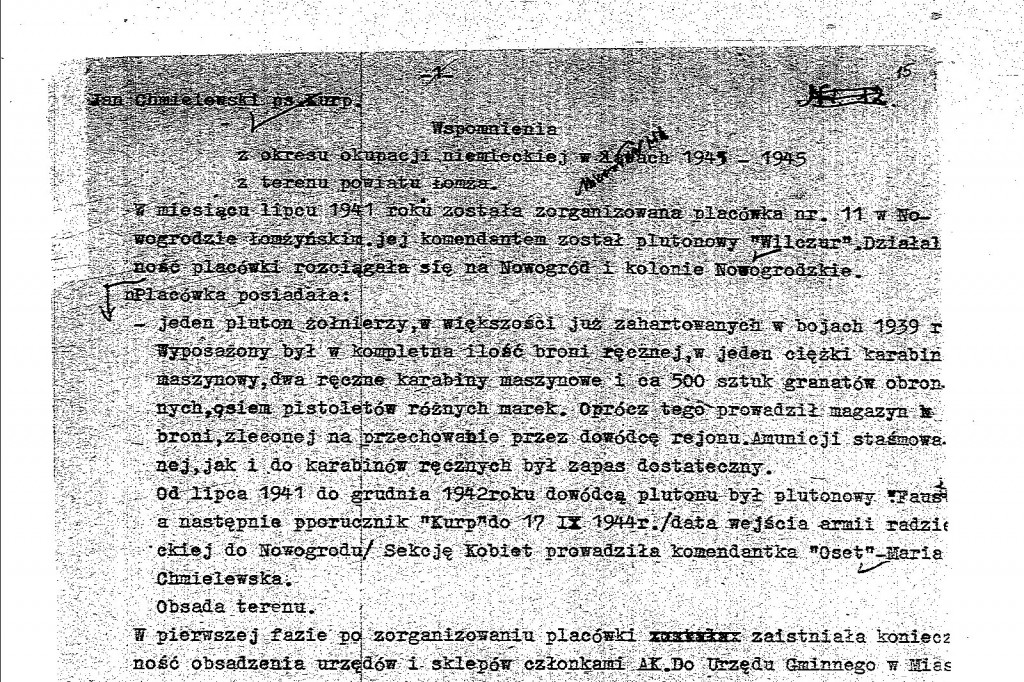 Kopie relacji Jana Chmielewskiego