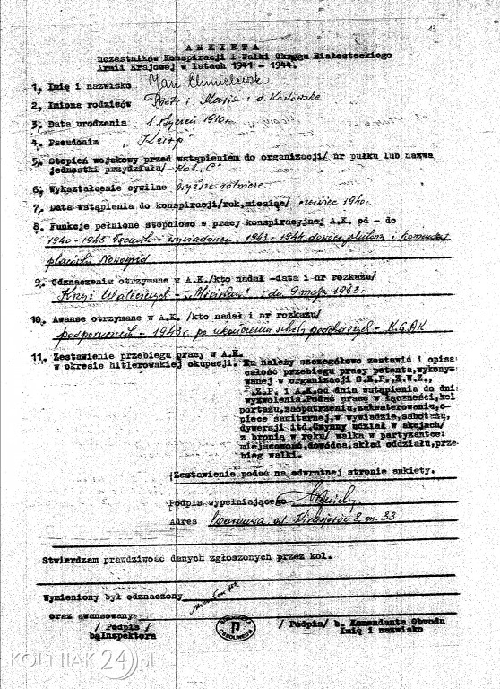 W żadnym z nich nie ma zarzutu współpracy z gestapo