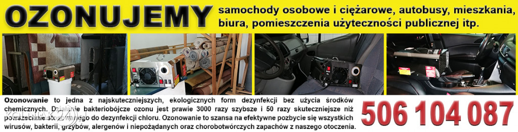 Myjnia Samochodowa zaprasza na OZONOWANIE