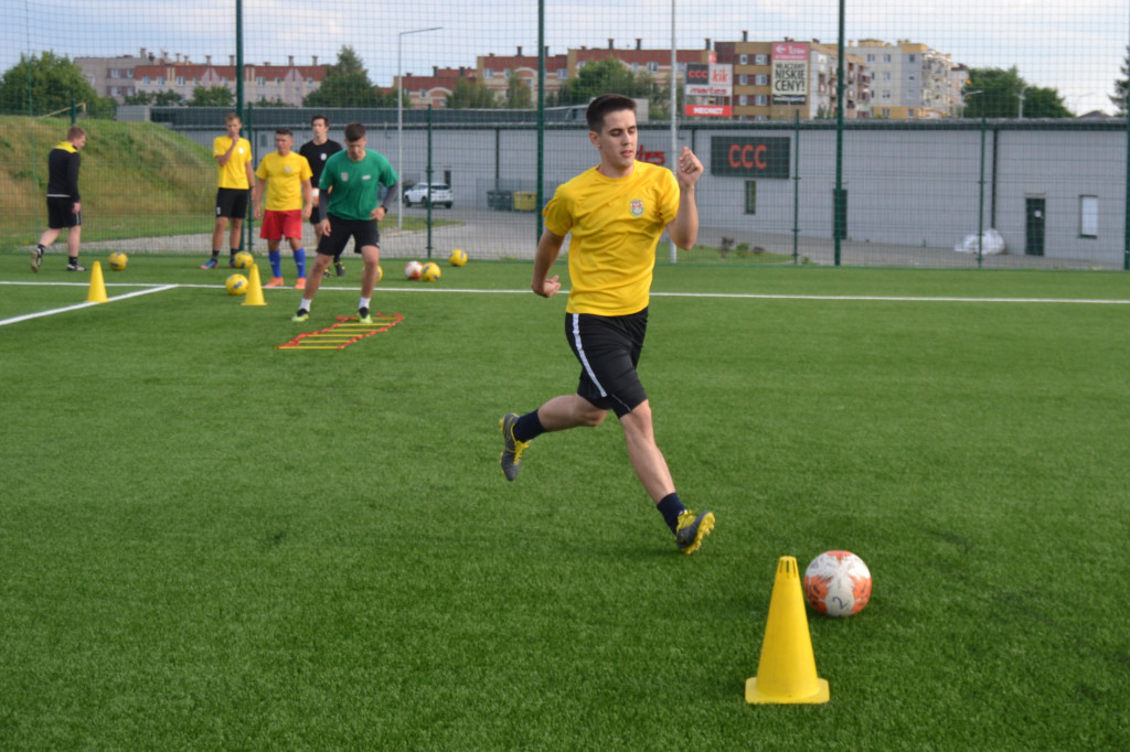 Trening piłkarzy Orła Kolno