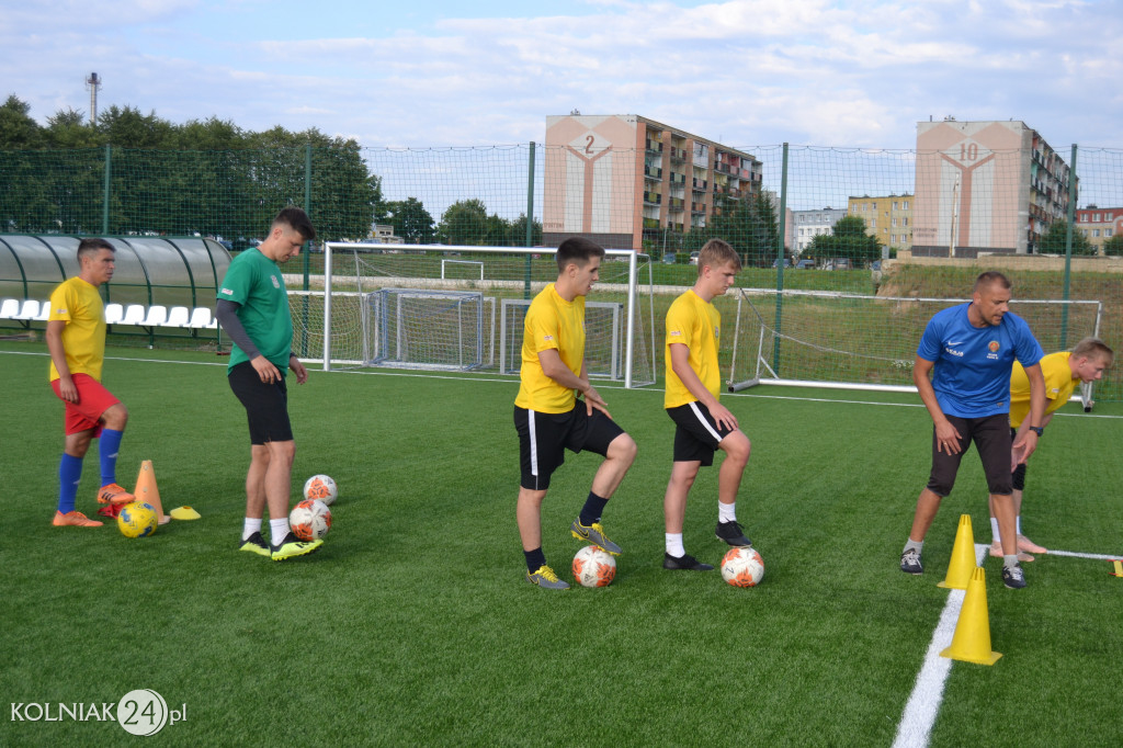 Trening piłkarzy Orła Kolno