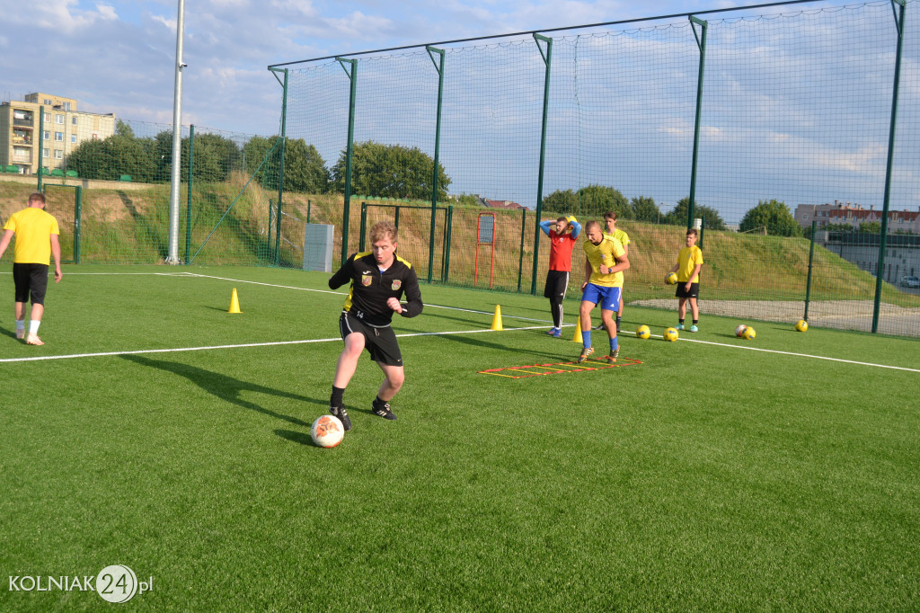 Trening piłkarzy Orła Kolno