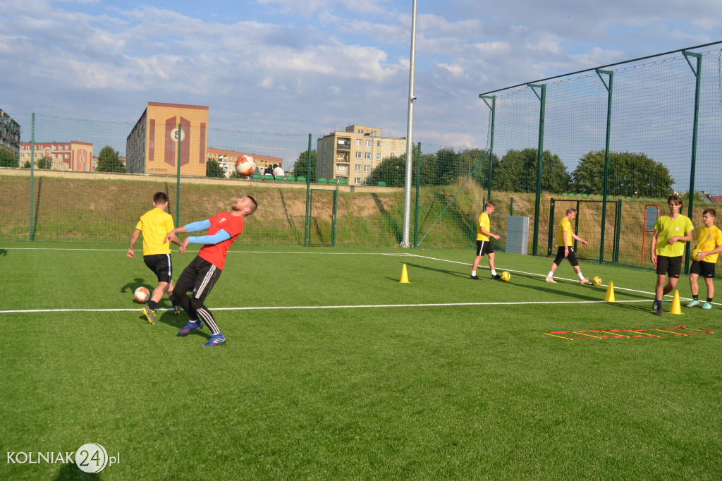 Trening piłkarzy Orła Kolno