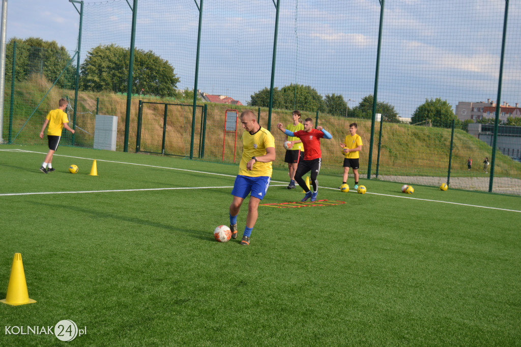 Trening piłkarzy Orła Kolno