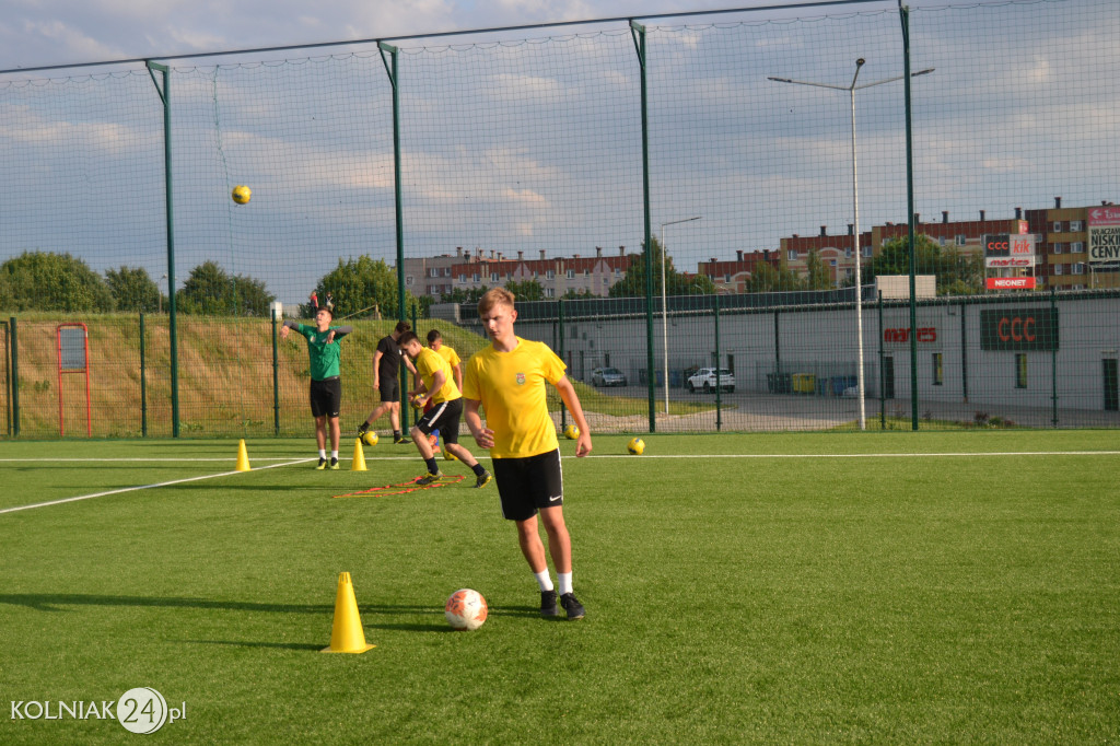 Trening piłkarzy Orła Kolno