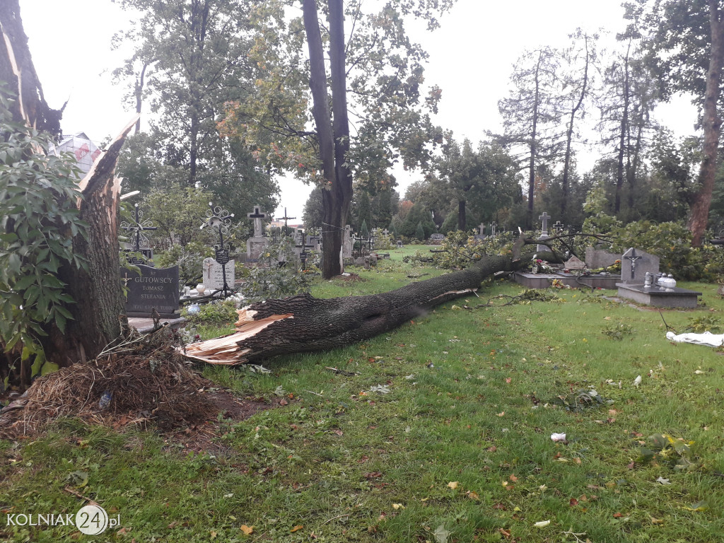 Gwałtowna nawałnica przeszła  nad powiatem kolneńskim