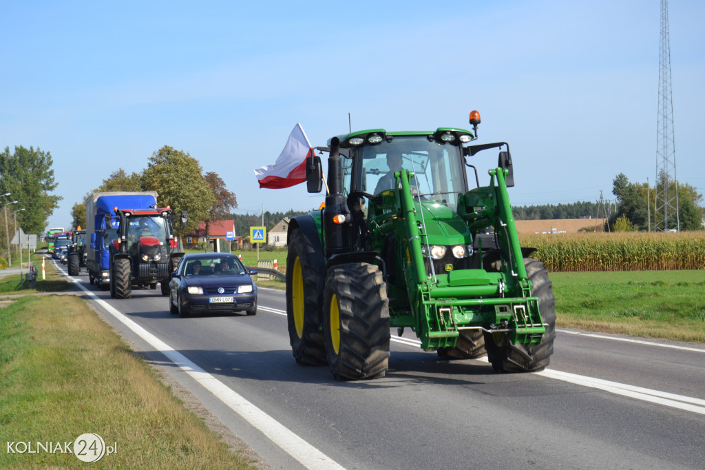 Protest rolników w powiecie kolneńskim