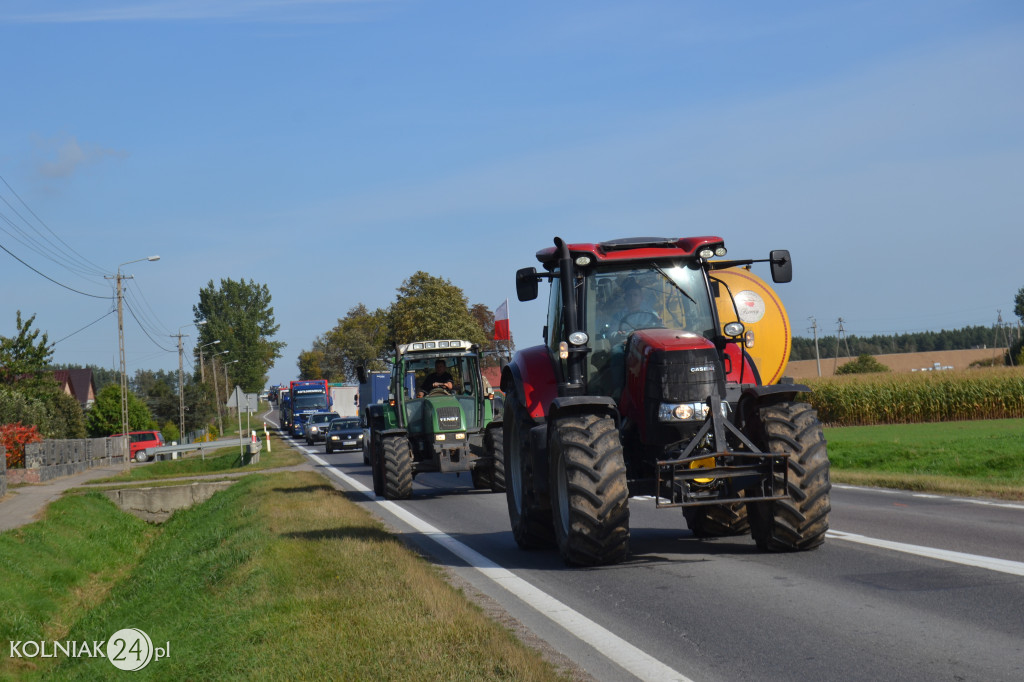 Protest rolników w powiecie kolneńskim