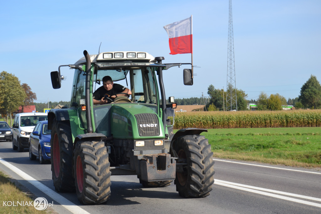 Protest rolników w powiecie kolneńskim