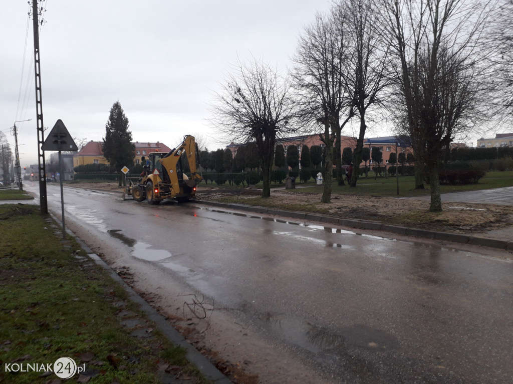 Remont chodnika przy ulicy Konopnickiej