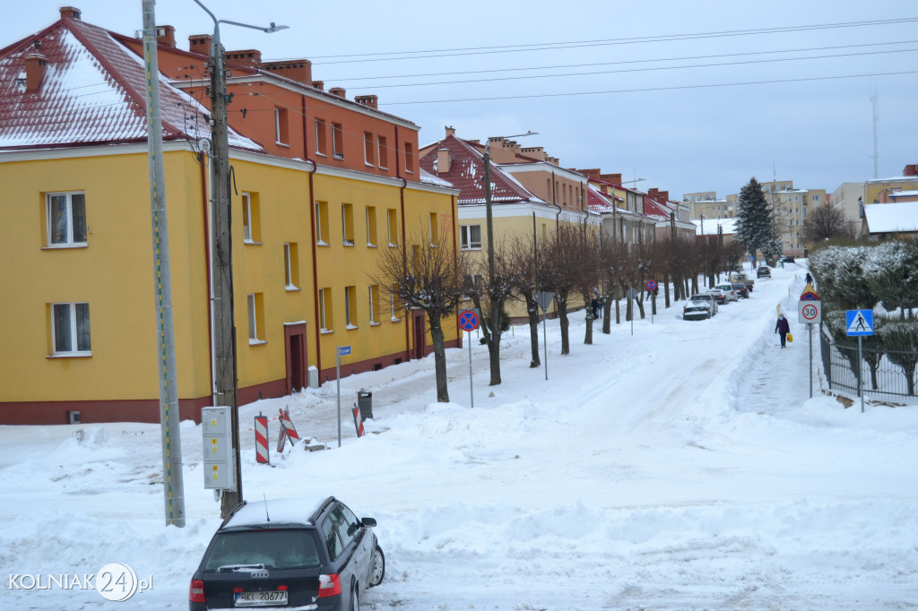 Kolno zasypane śniegiem (luty 2021)