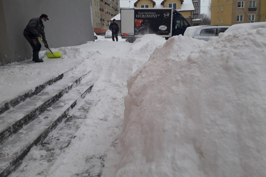 Kolno: śnieg, zawieje i zamiecie