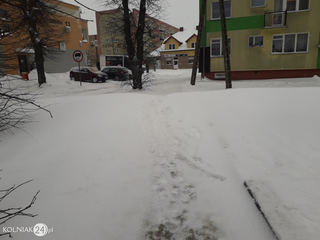 Kolno: śnieg, zawieje i zamiecie
