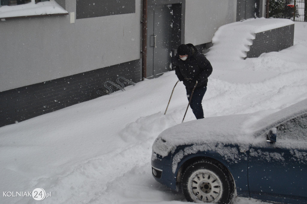 Kolno: śnieg, zawieje i zamiecie