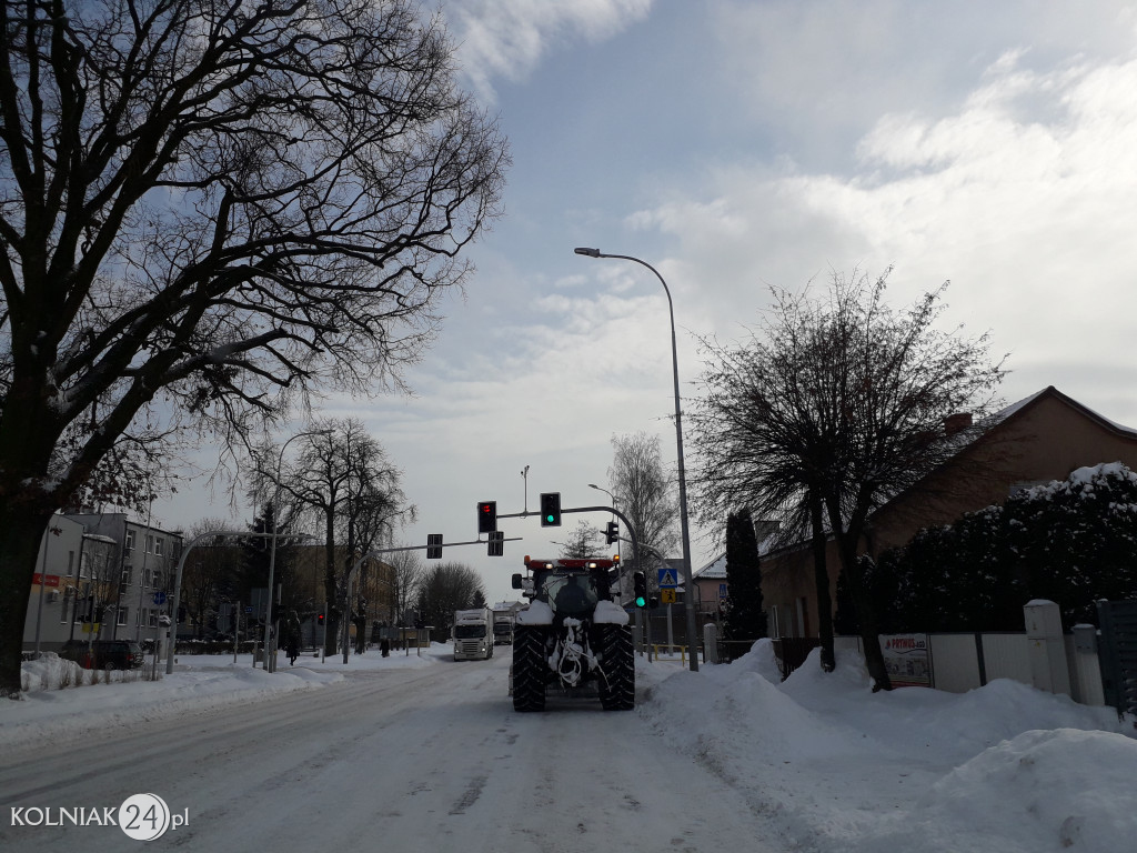 Pługi na ulicach Kolna