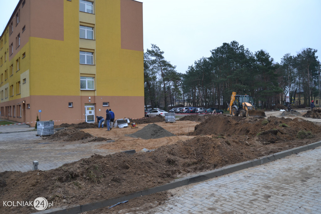 Przebudowa terenu przy szpitalu w Kolnie