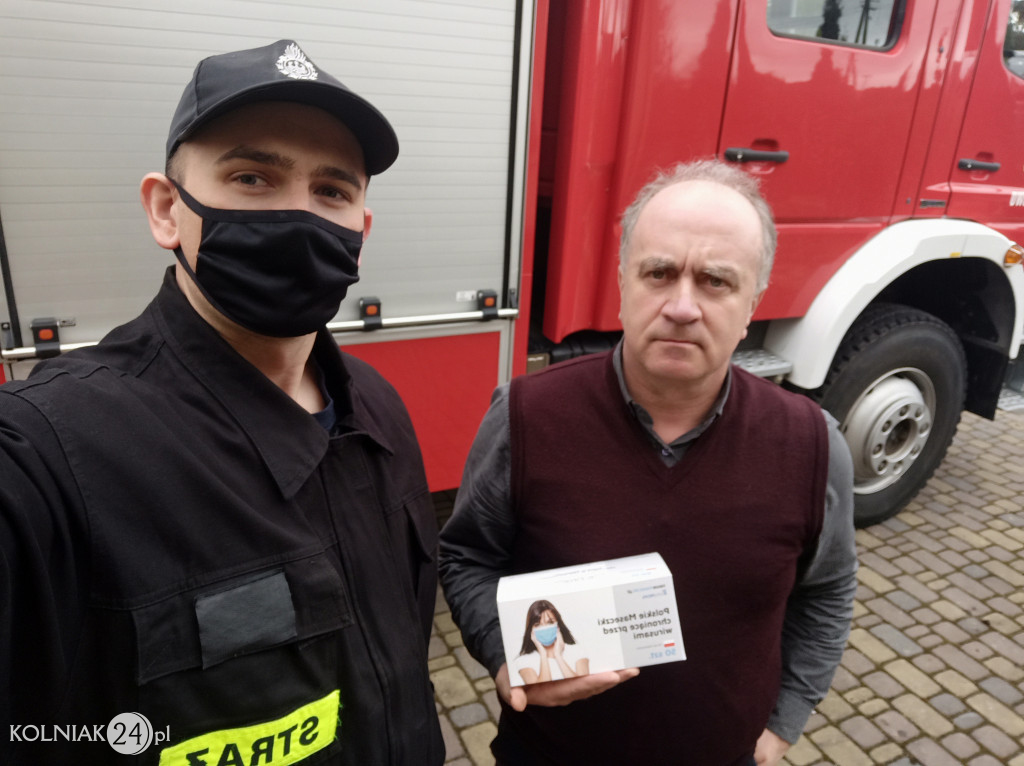 Dystrybucja maseczek do parafii na terenie powiatu kolneńskiego