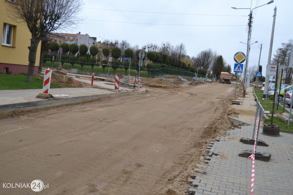 Postępy prac na ulicy Konopnickiej