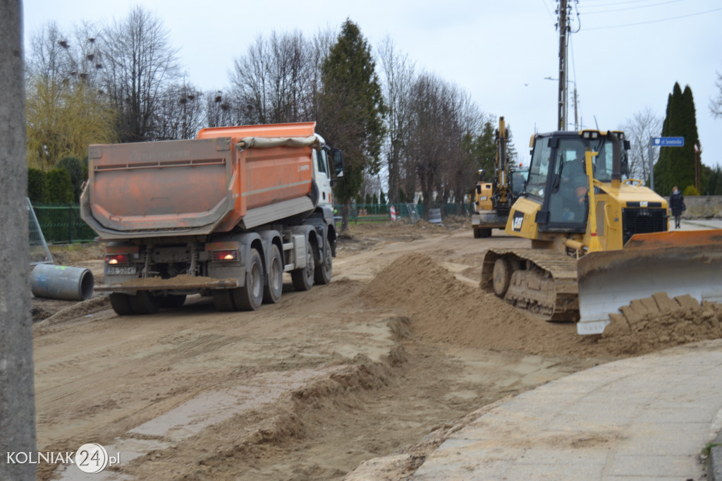 Postępy prac na ulicy Konopnickiej