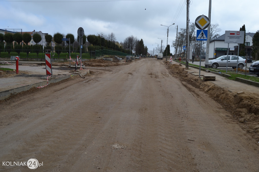 Postępy prac na ulicy Konopnickiej