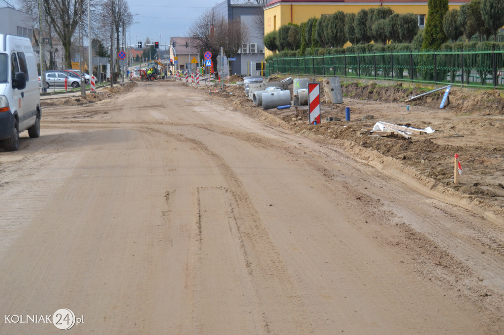 Postępy prac na ulicy Konopnickiej