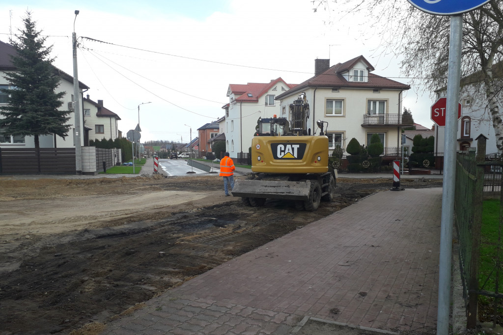 Prace budowlane na ulicy Szkolnej