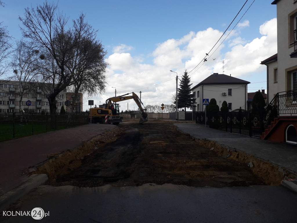 Prace budowlane na ulicy Szkolnej