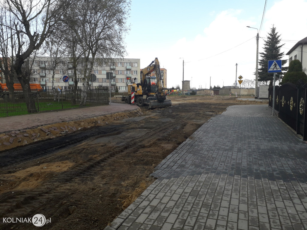 Prace budowlane na ulicy Szkolnej
