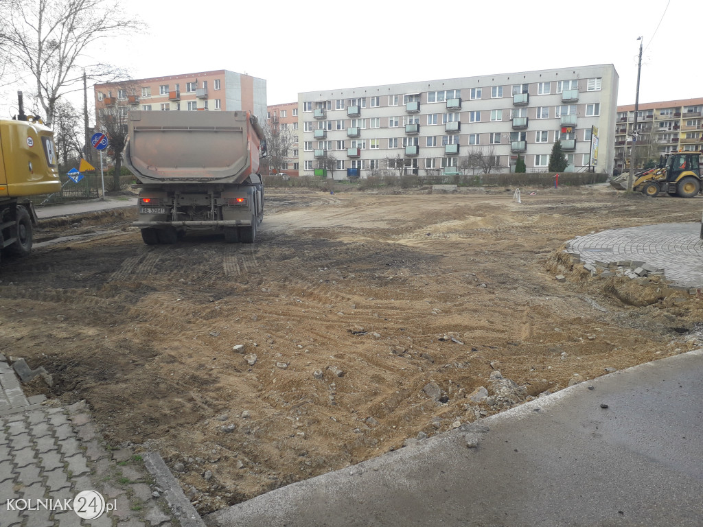 Prace budowlane na ulicy Szkolnej