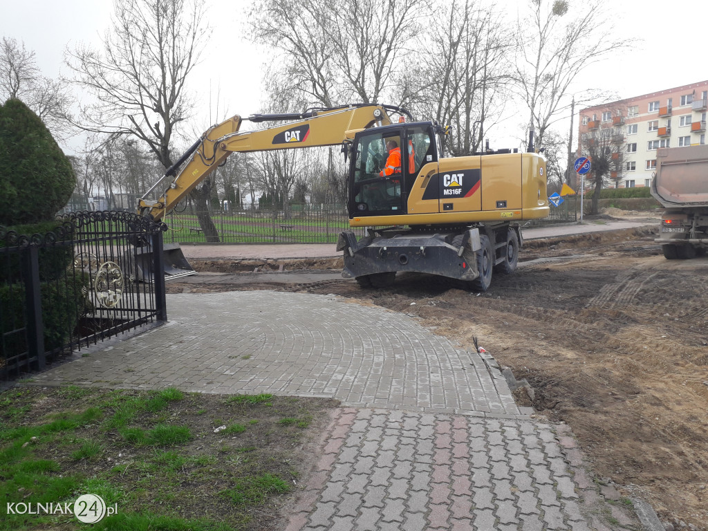 Prace budowlane na ulicy Szkolnej
