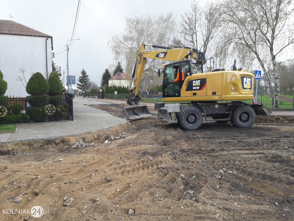 Prace budowlane na ulicy Szkolnej
