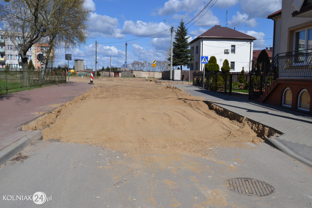 Prace budowlane na ulicy Szkolnej