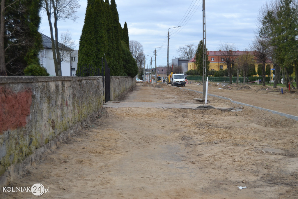 Postępy prac na ulicy Konopnickiej
