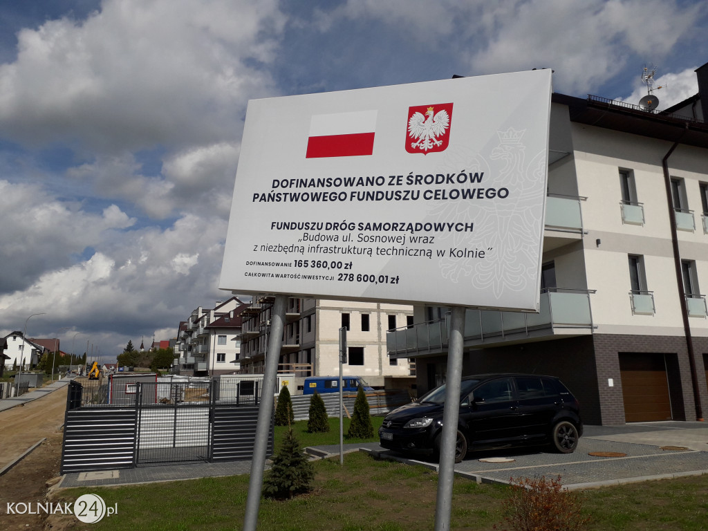 Trwają prace na ulicy Sosnowej w Kolnie