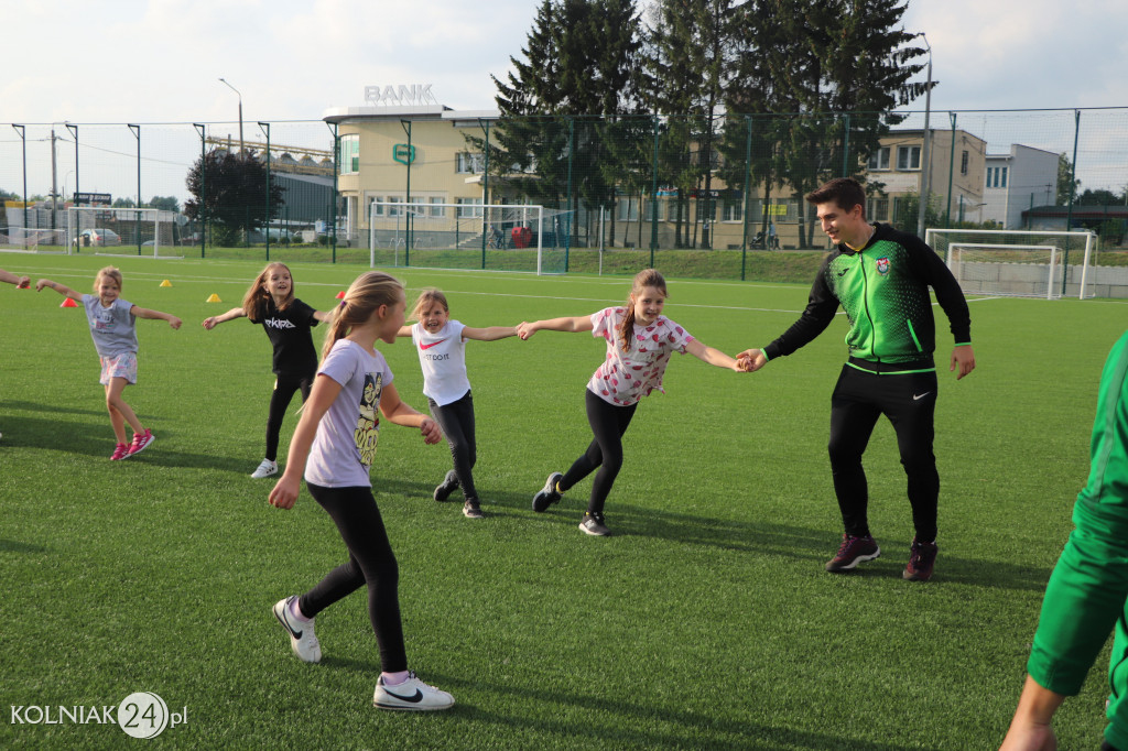 Pierwszy trening dziewcząt Orła Kolno