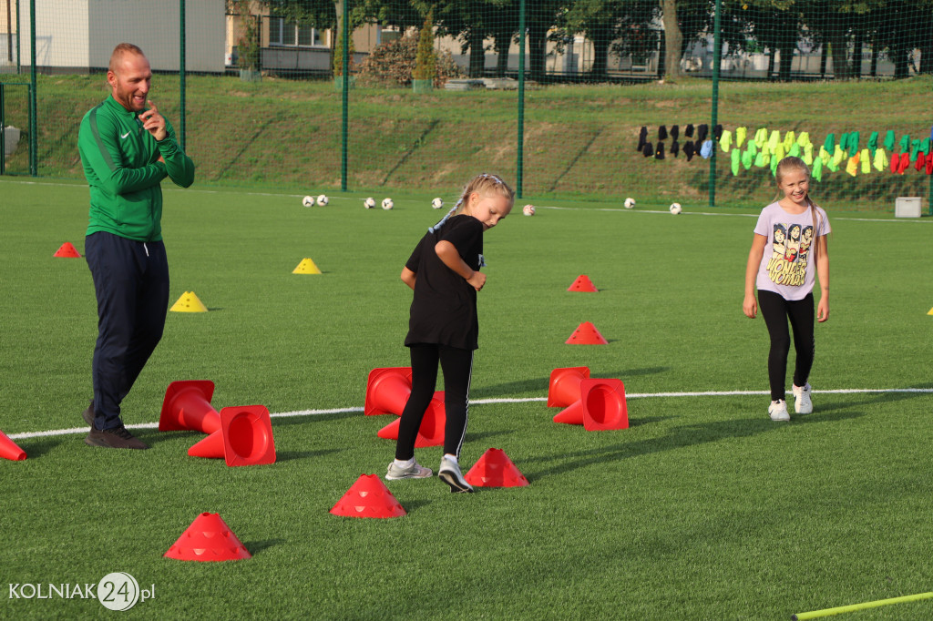 Pierwszy trening dziewcząt Orła Kolno