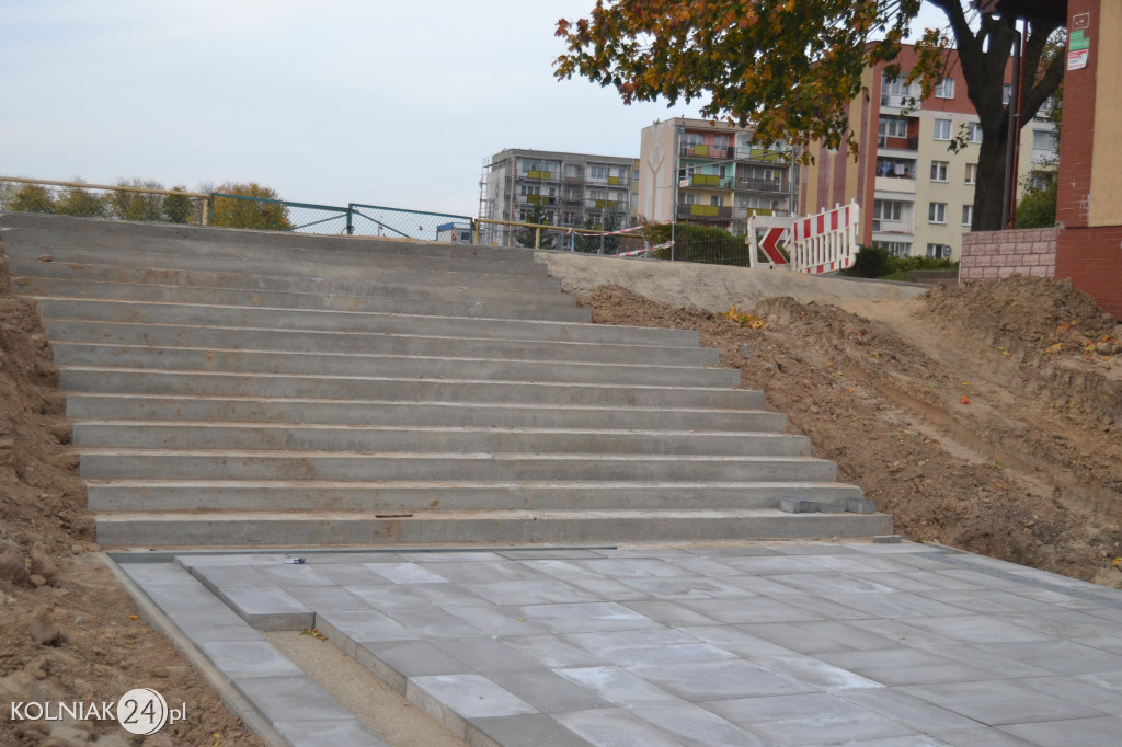 Remont placu przy stadionie