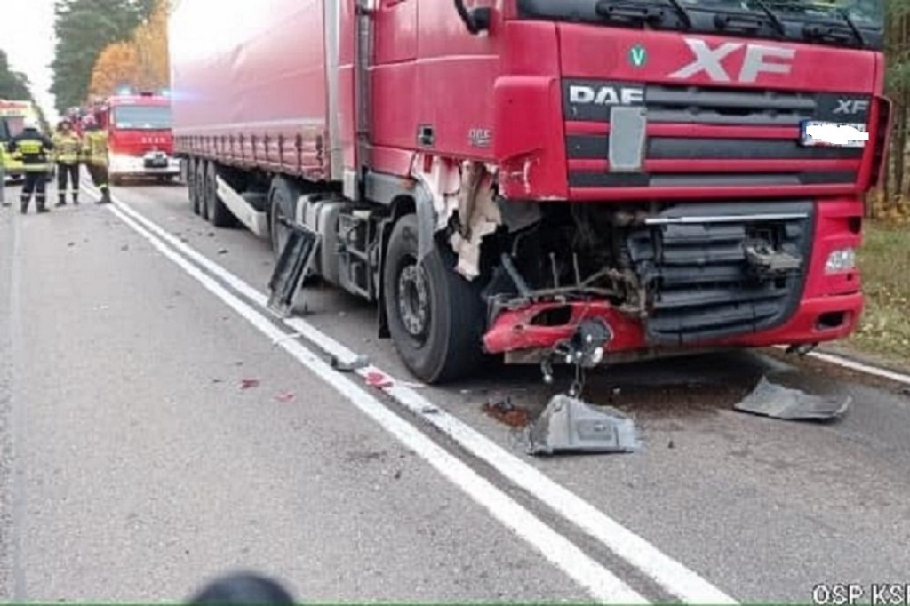 Wypadek na drodze wojewódzkiej