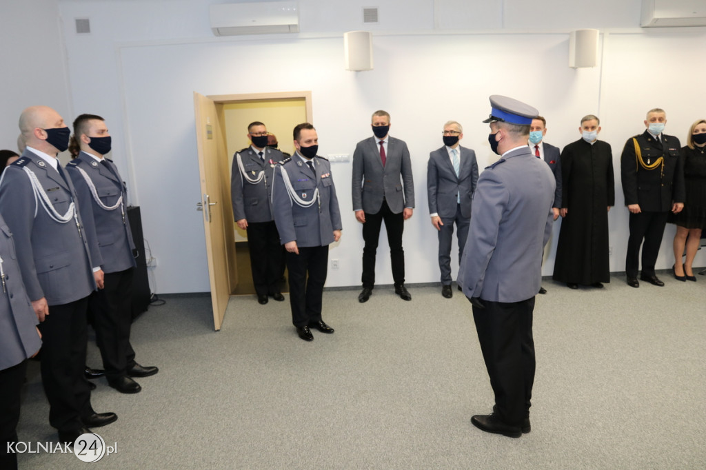 POŻEGNANIE KOMENDANTA POWIATOWEGO POLICJI W KOLNIE
