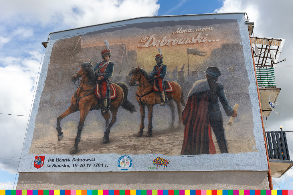 Mural z generałem Janem Henrykiem Dąbrowskim