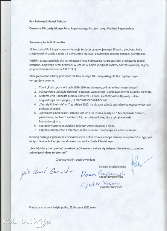 Święto 18 Łomżyńskiego Pułku Logistycznego