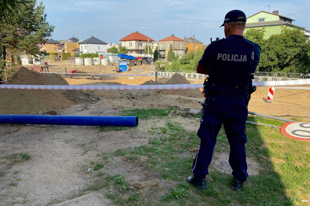 Niewybuchy na rondzie w Kolnie
